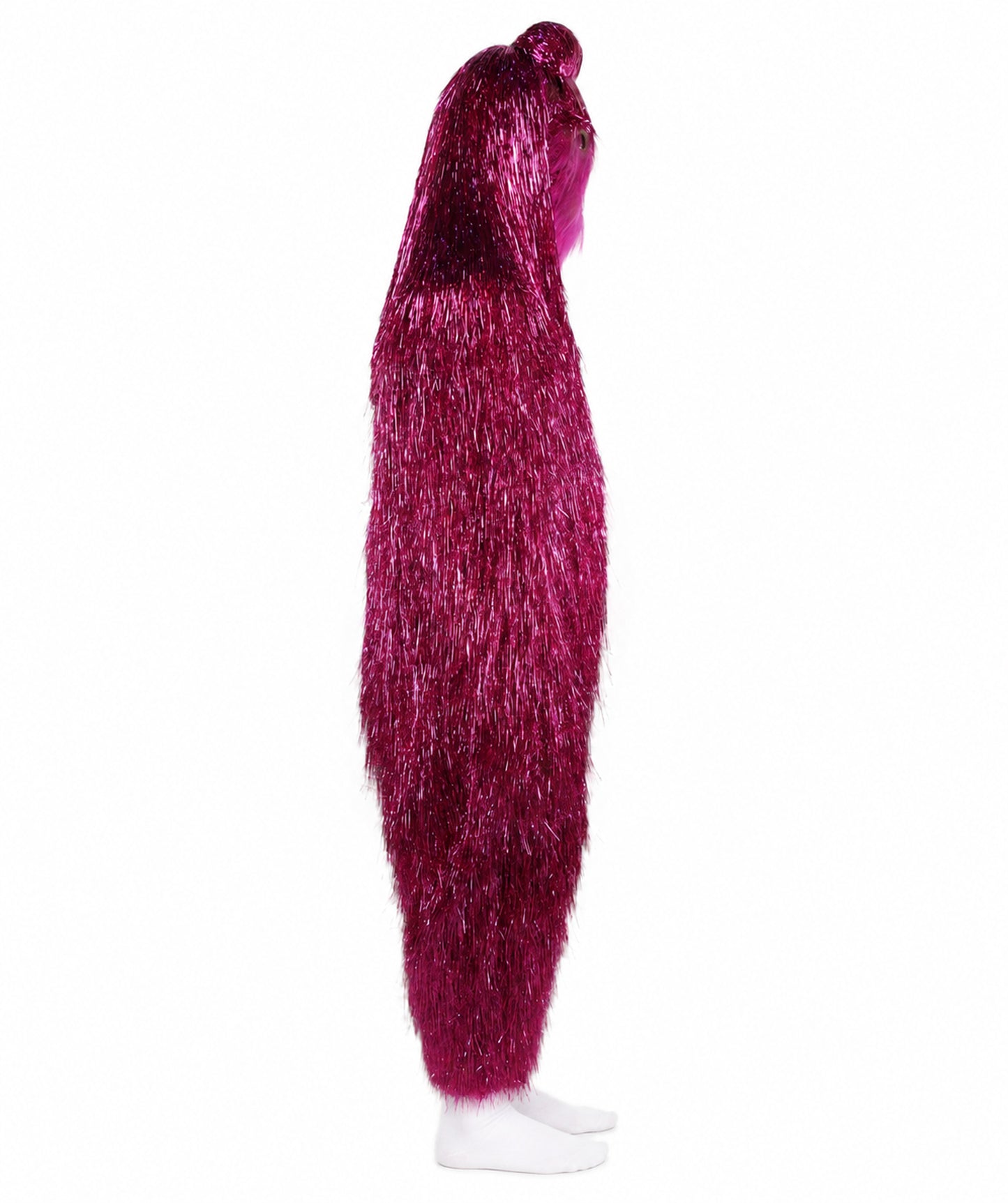 HPO UnisexTinsel Hairy Costume, Bundle & Mask Set | Full-Body Suit & Matching Mask | Long Hair Funny Costume for Halloween, Performers, Cosplay & Mascots | Multicolor Options