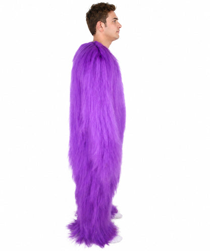 HPO Unisex Extreme Hairy Person Costume, Mask and Bundle - Full-Body Hair Suit Extra-Long Ash Brown Costume Wig for Halloween, Cosplay & Parties