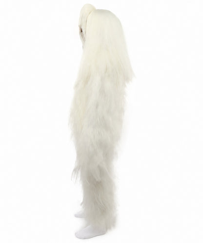 HPO Teen Extreme Hairy Person Costume Bundle & Mask Set - Full-Body Hair Suit Extra-Long Costume Wig for Halloween, Cosplay & Parties - Multiple Color Options