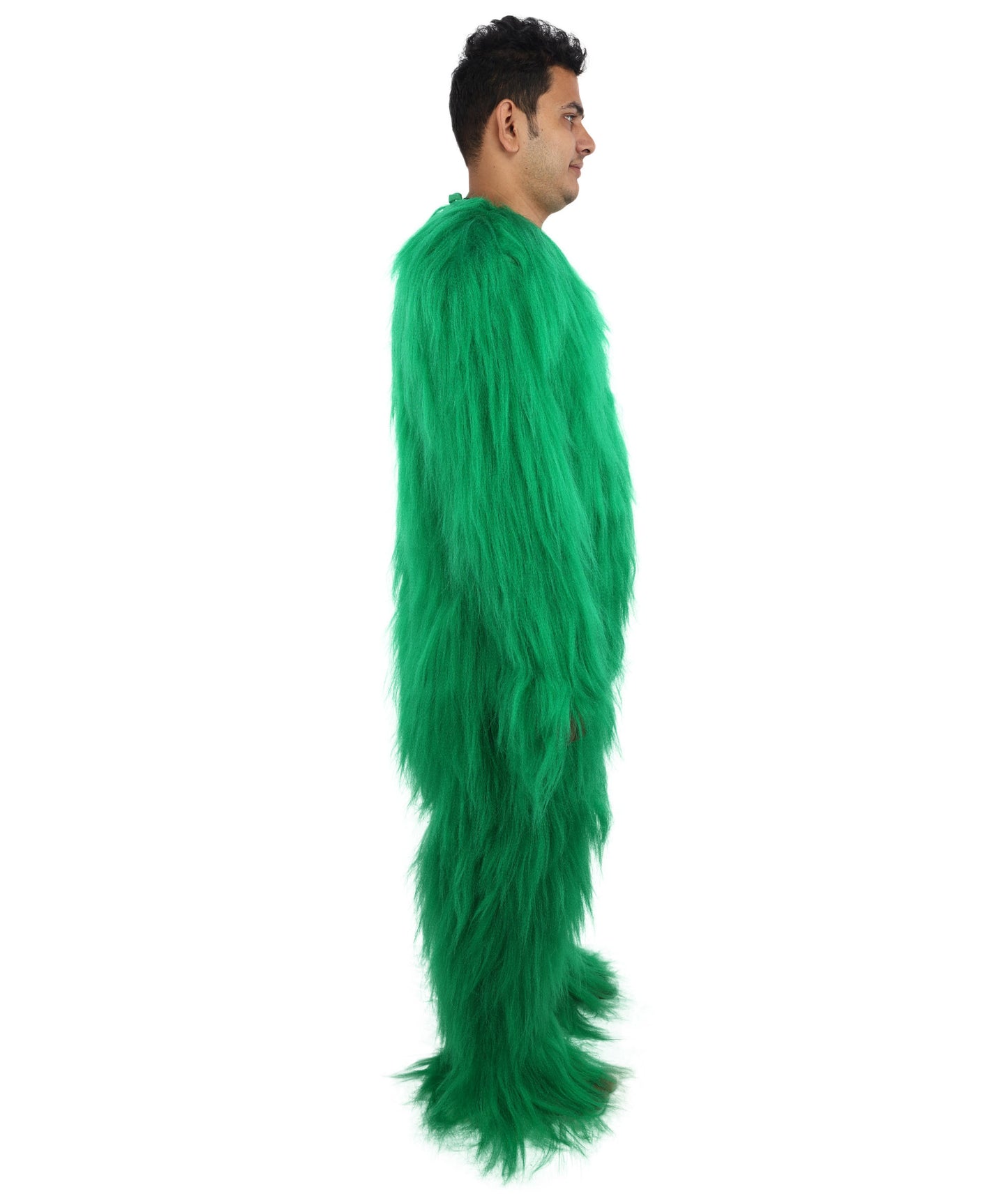 HPO Unisex Extreme Hairy Person Costume, Mask and Bundle - Full-Body Hair Suit Extra-Long Ash Brown Costume Wig for Halloween, Cosplay & Parties