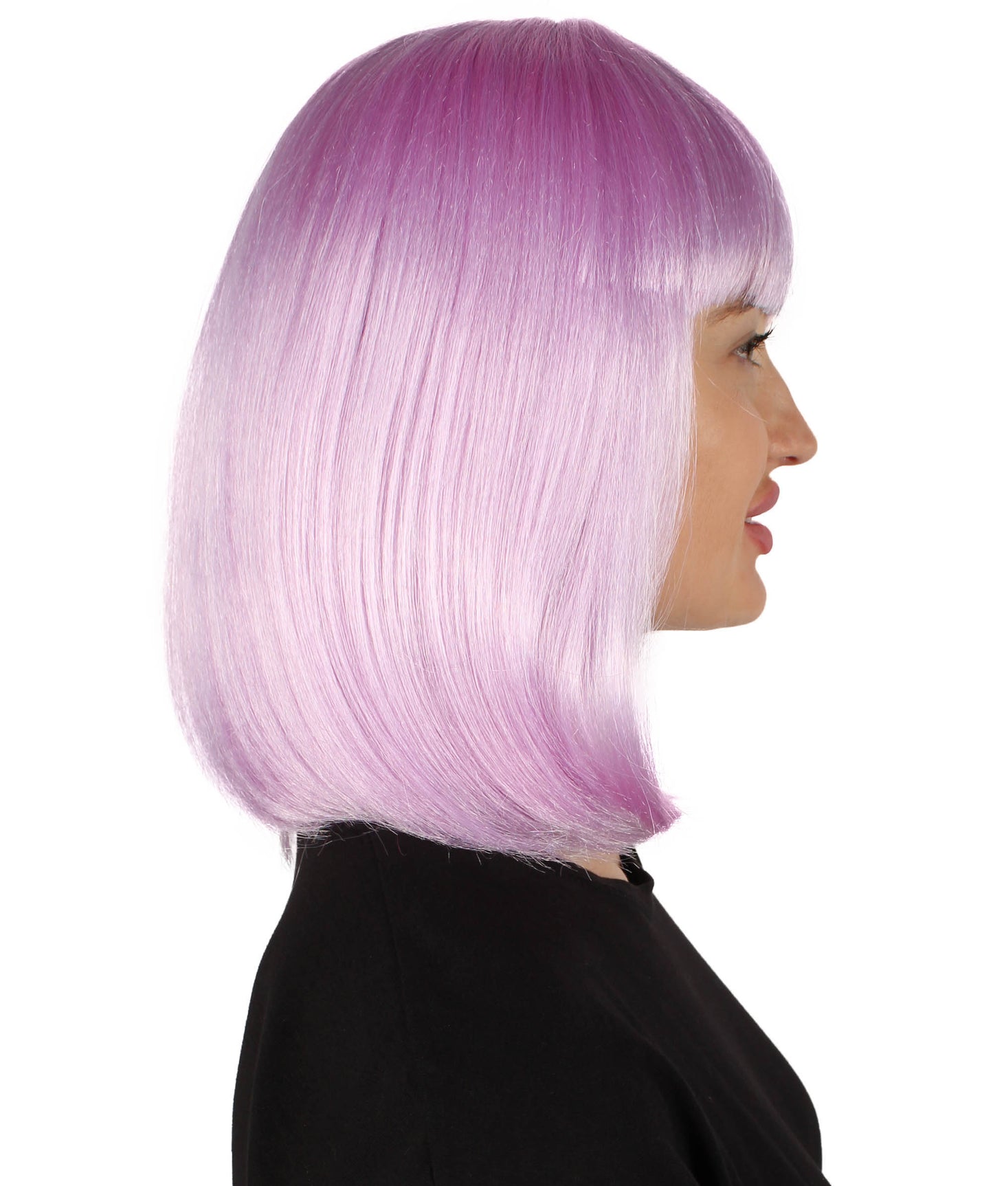 HPO Women's Shoulder Length Bob Wig Collection | Straight Halloween Wig Multiple Color Option | Premium Breathable Capless Cap