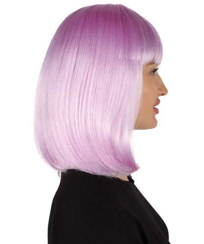 HPO Women's Shoulder Length Bob Wig Collection | Straight Halloween Wig Multiple Color Option | Premium Breathable Capless Cap
