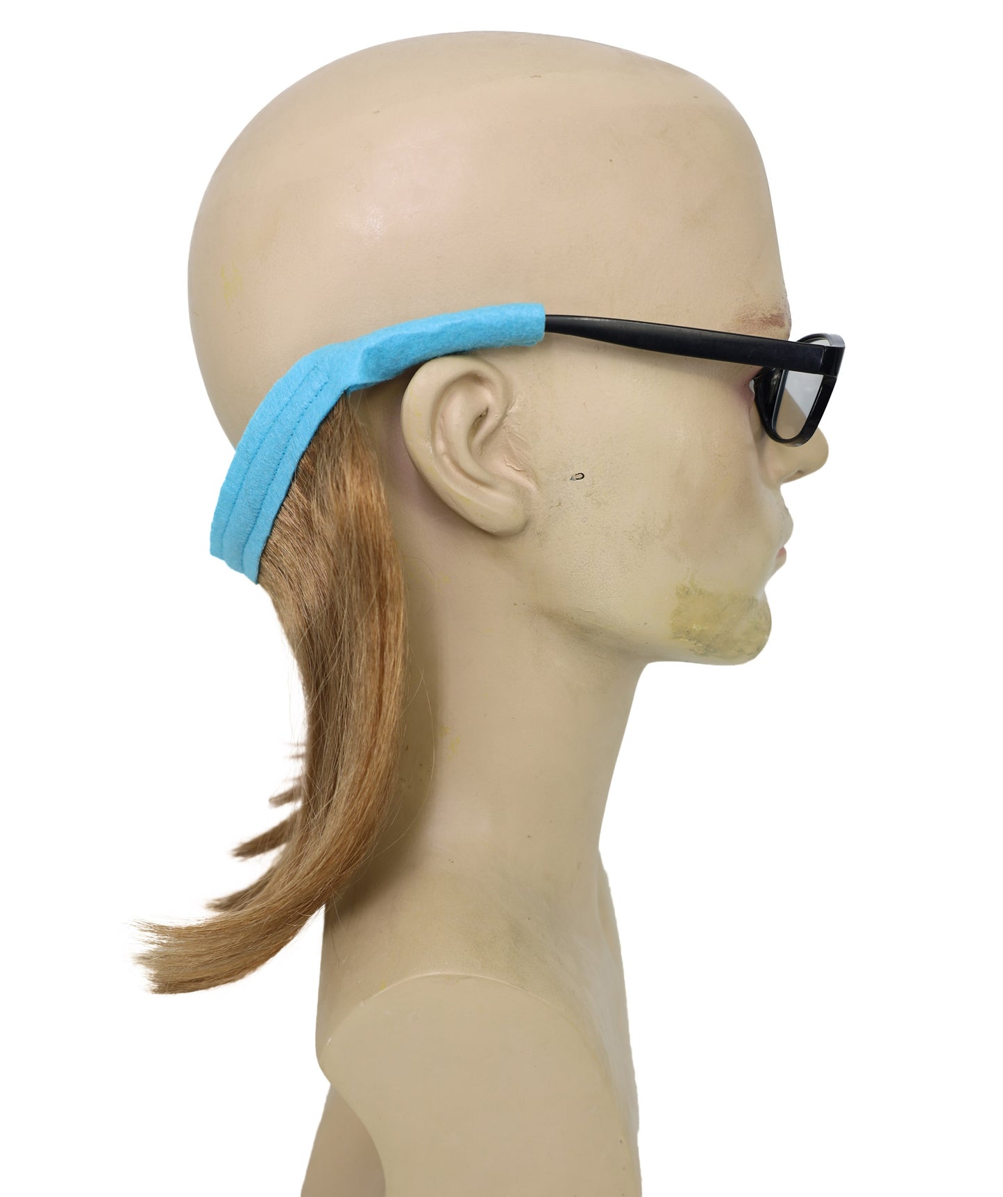 70s 80s Mullet Wig with Eyewear Retainer | Retro Costume Hairpiece for Men and Women | Synthetic Lightweight Party Accessory for Festivals and Theme Events