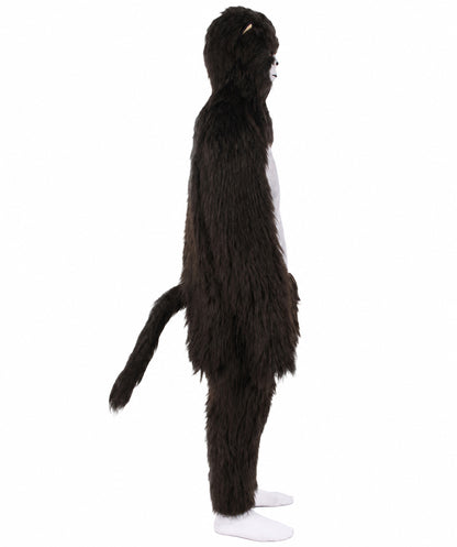 HPO Black and Grey Gorilla Costume with Mask | Long Synthetic Fibers Bundle
