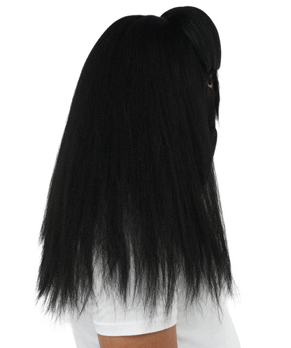 HPO  Extreme Hairy Person Two Part Costume, Mask and Bundle Set - Full-Body Hair Suit Extra-Long Costume Wig for Halloween, Cosplay & Parties - Multiple Color Options