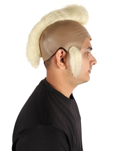 HPO Men’s Tough Black Guy T Mohawk Wig| Perfect for Halloween| Flame-retardant Synthetic Fiber