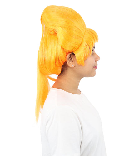 HPO Adult Women's Avant-Garde Bouffant Wig | Multiple Color Options | Create of synthetic fiber, massive smooth updo with micro bangs, breathable base | Party, Halloween, theater, drag, performance, costume events