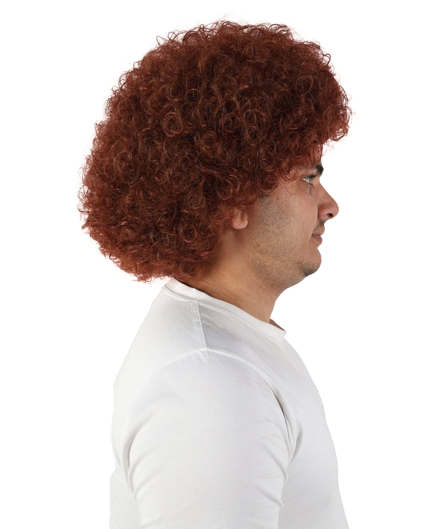 HPO Men's Multi-Color Options Curly Clown Wig | Flame-Retardant Synthetic Fiber and Standard Cap | Ideal for Parties, Cosplay, and Themed Events