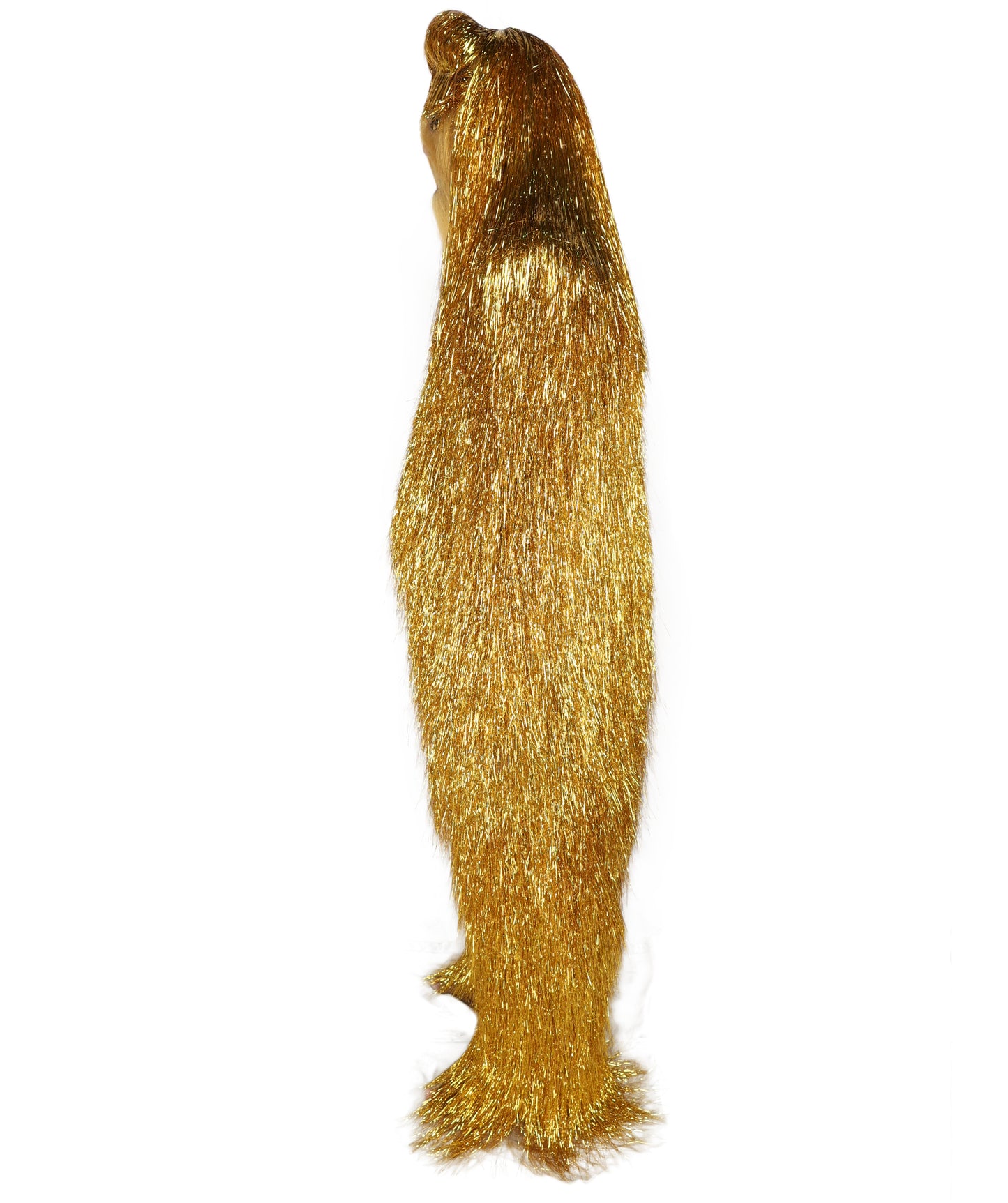 HPO UnisexTinsel Hairy Costume, Bundle & Mask Set | Full-Body Suit & Matching Mask | Long Hair Funny Costume for Halloween, Performers, Cosplay & Mascots | Multicolor Options