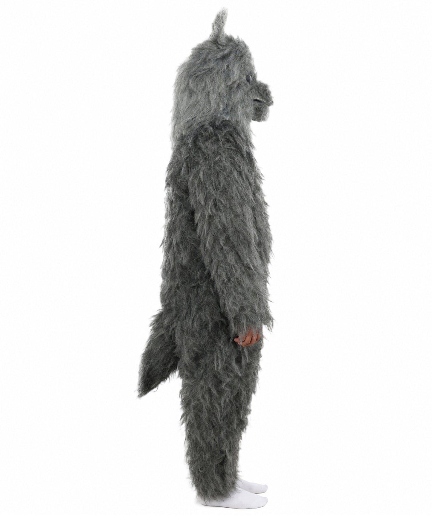 HPO Unisex Dark Grey Wolf Mascot Costume Bundle & Mask Set | Realistic Animal Full Coverage Outfit | Crafted for Parties and Cosplay events