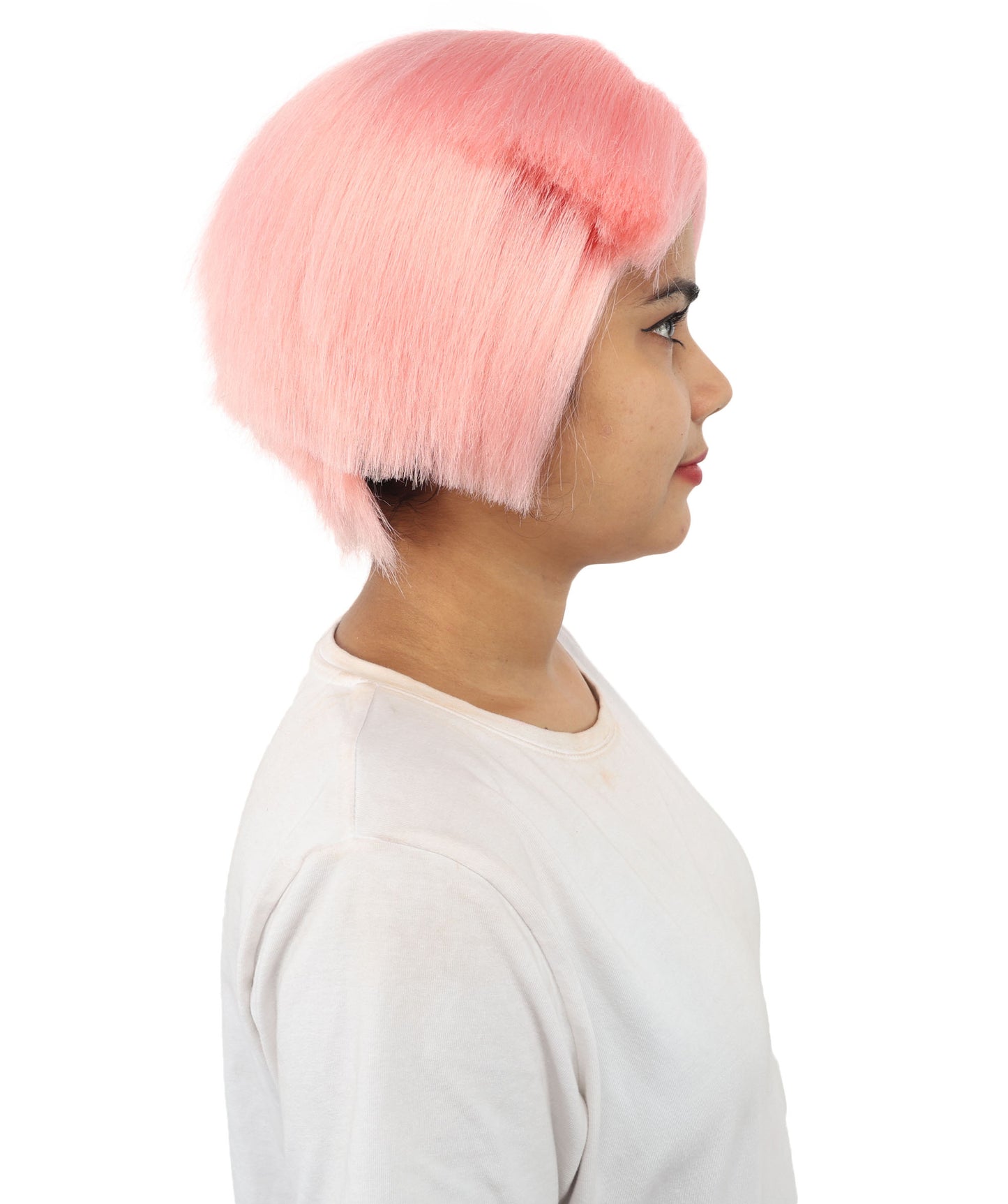 HPO Women’s Neon Yellow Bob Wig with Bangs—Bright Straight Cut Wig | Celebrity Inspired Hairpiece for Party, Halloween and Cosplay