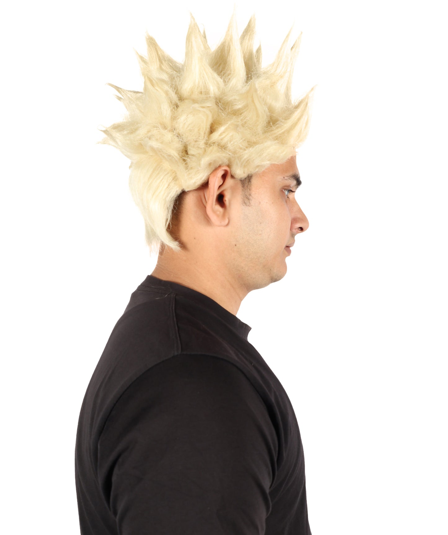HPO Men’s Anime Young Ninja Nine Tail Yellow Blonde Spiky Wig