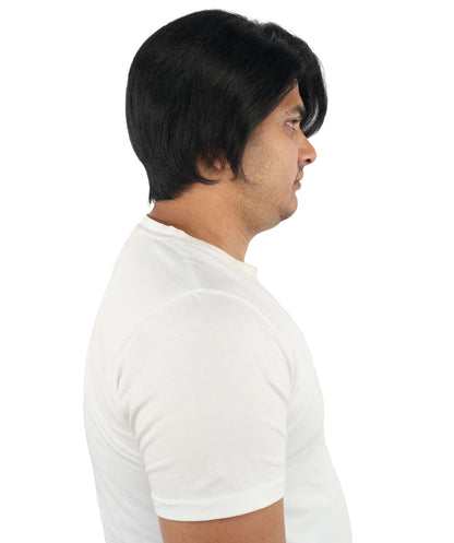 HPO Men’s Blonde Wig with Long Side Bangs  | Flame-retardant Synthetic | Ideal for Cosplay, Halloween & Party Looks