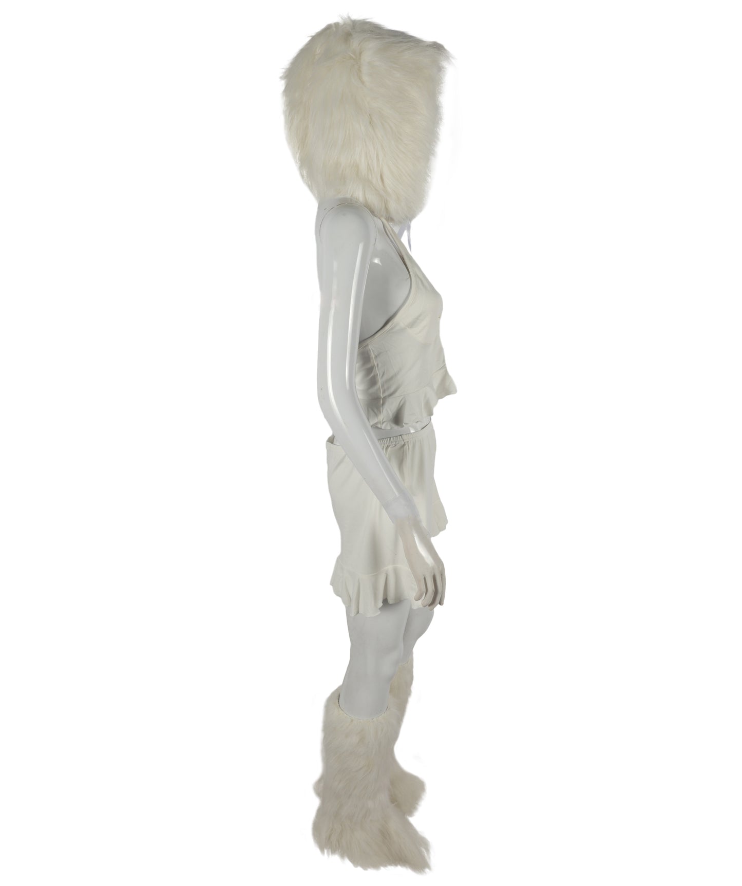 HPO Adult Women’s White Fantasy Inflatable Costume with Hood | Halloween & Themed Party Outfit