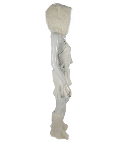 HPO Adult Women’s White Fantasy Inflatable Costume with Hood | Halloween & Themed Party Outfit