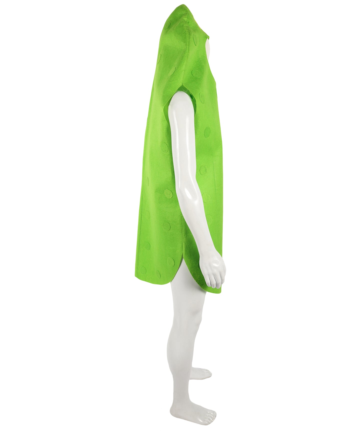HPO Green Cucumber Jumpsuit Costume - Giant Vegetable Tunic, Fun and Quirky, Perfect for Parties, Vibrant Green