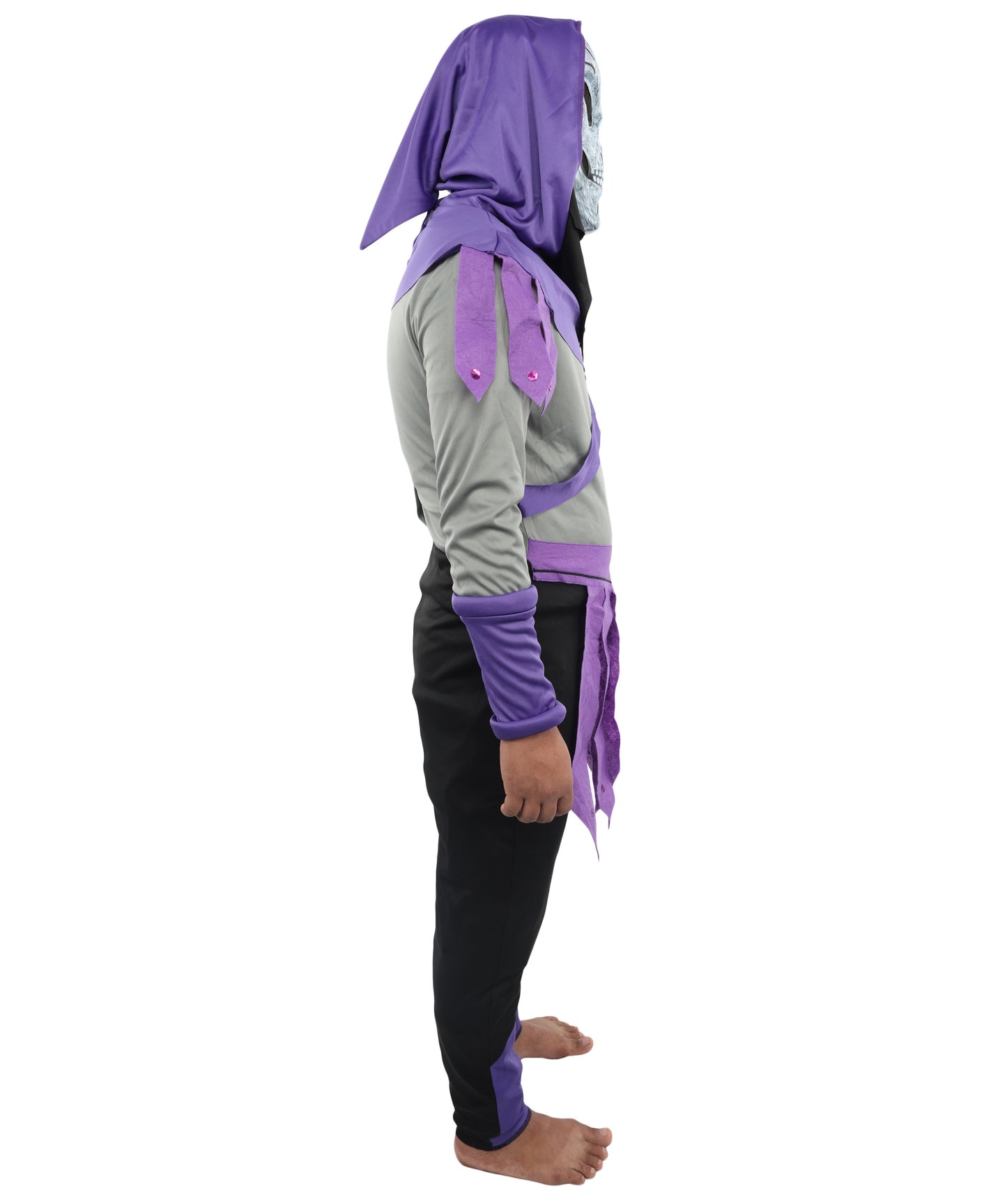 HPO Men's Multicolor Skull Sorcerer Costume – Dress & Mask Suit | Fantasy Villain Outfit for Halloween & Cosplay