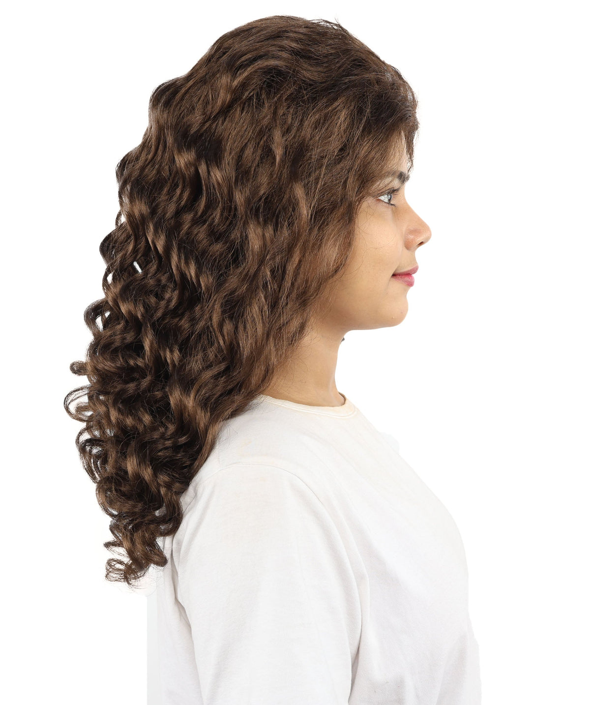 HPO Adult Women’s 16-Inch Medium Wig with Soft Curls | Multiple Color Options | Ideal for Cosplay, and Themed Events | Elegant, Versatile Hairpiece for Various Looks