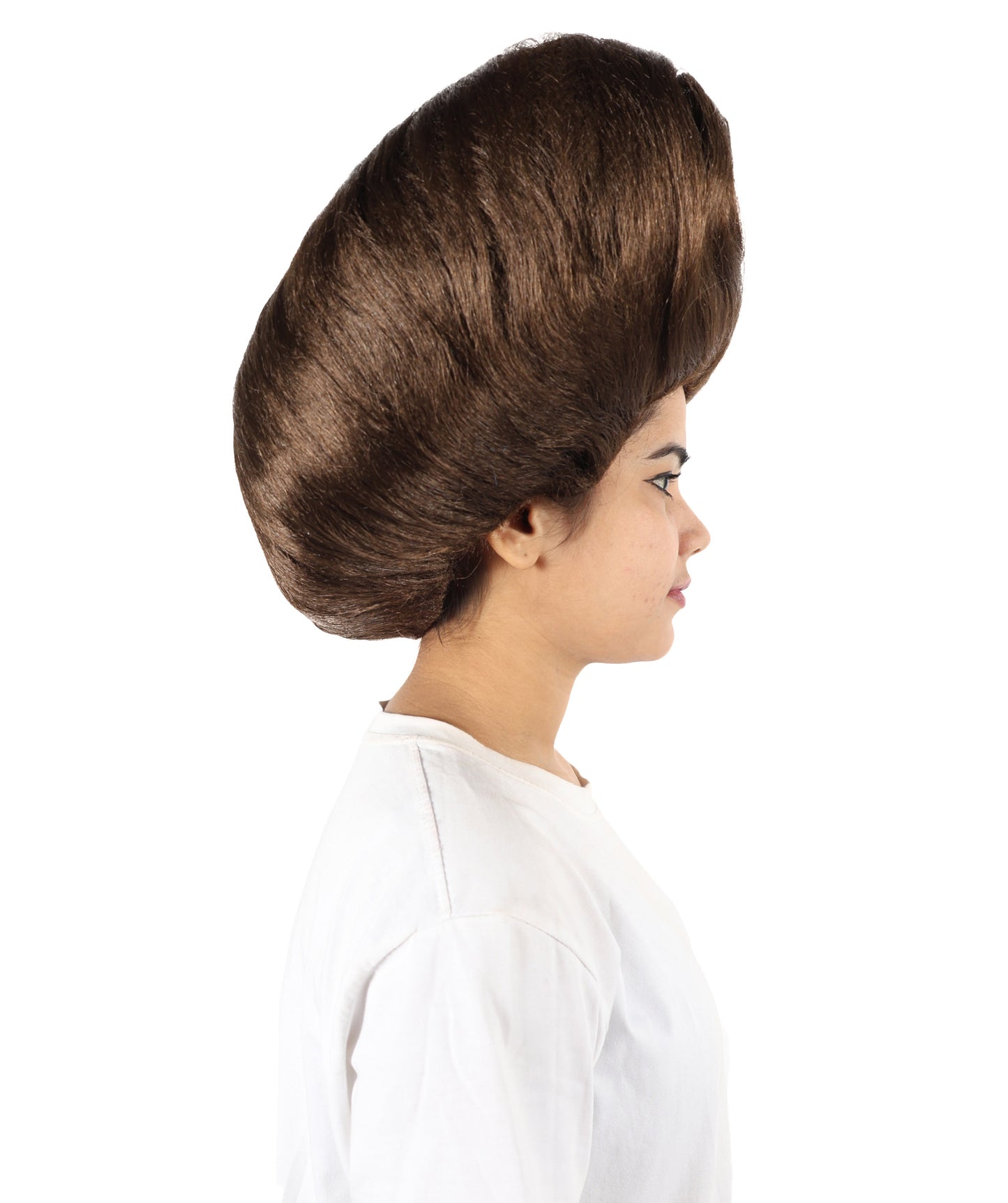 Women’s Supermodel Horn-shaped White Hair Updo Full Wig I Perfect for Halloween I Flame-retardant Synthetic Fiber