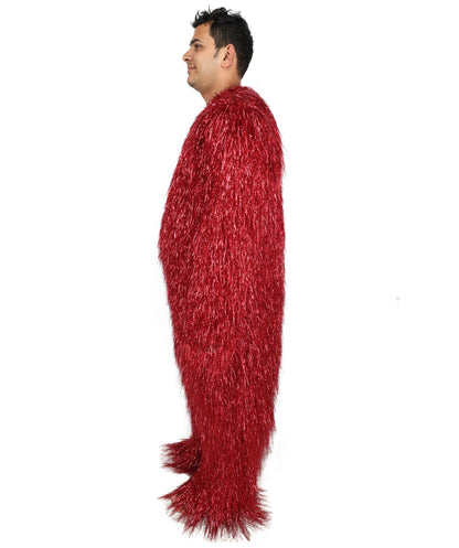 HPO Unisex Teen Extreme Tinsel Hairy Person Costume Bundle & Mask Set - Full-Body Tinsel Hair Suit Extra-Long Costume Wig for Halloween, Cosplay & Parties - Multiple Color Options