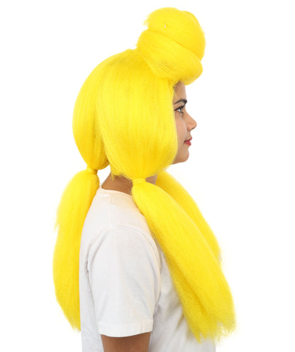 HPO Women’s High Volume Extra Long Yarn Twisted Bun Wig – Multiple Color Options | Bubble Ponytails Hairpiece with Capless Cap | Statement Headpiece for Halloween, Cosplay, Theater and Drag Looks
