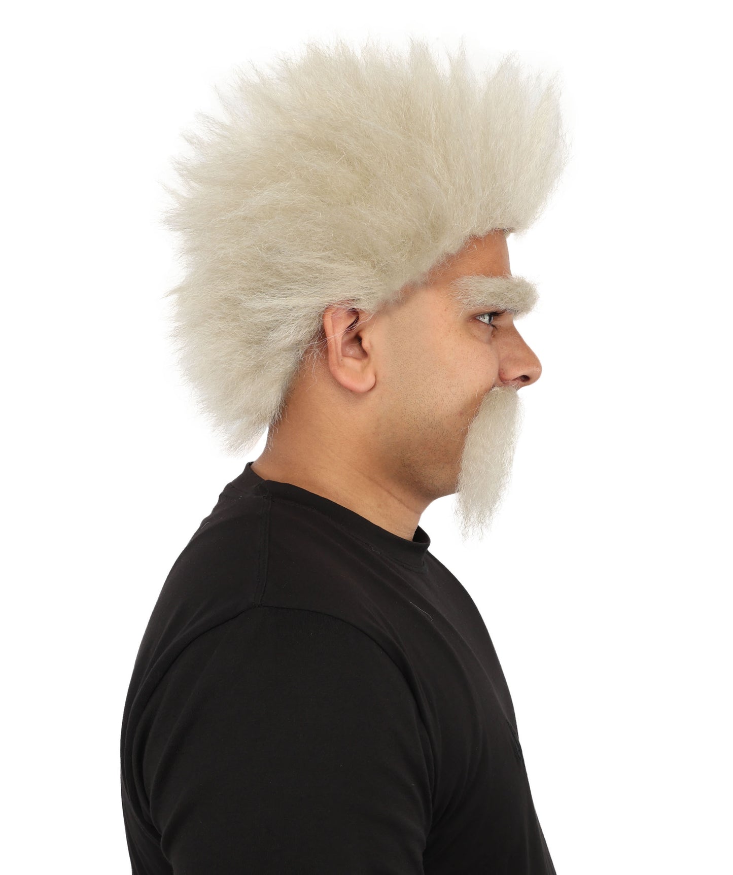 HPO Men's Medium Theatrical Blonde Wig | Solid vibrant tone, create of synthetic fiber, thick woven texture, breathable capless base | Party, Halloween, theater, drag, performance, costume events