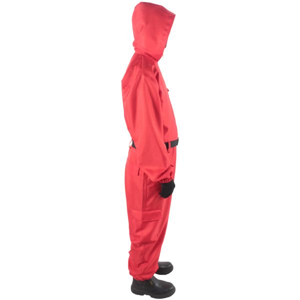 Red Hooded Jumpsuit