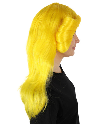 HPO Women's 70's Flick Multiple Color Retro Wig, Flame-retardant Synthetic Fiber