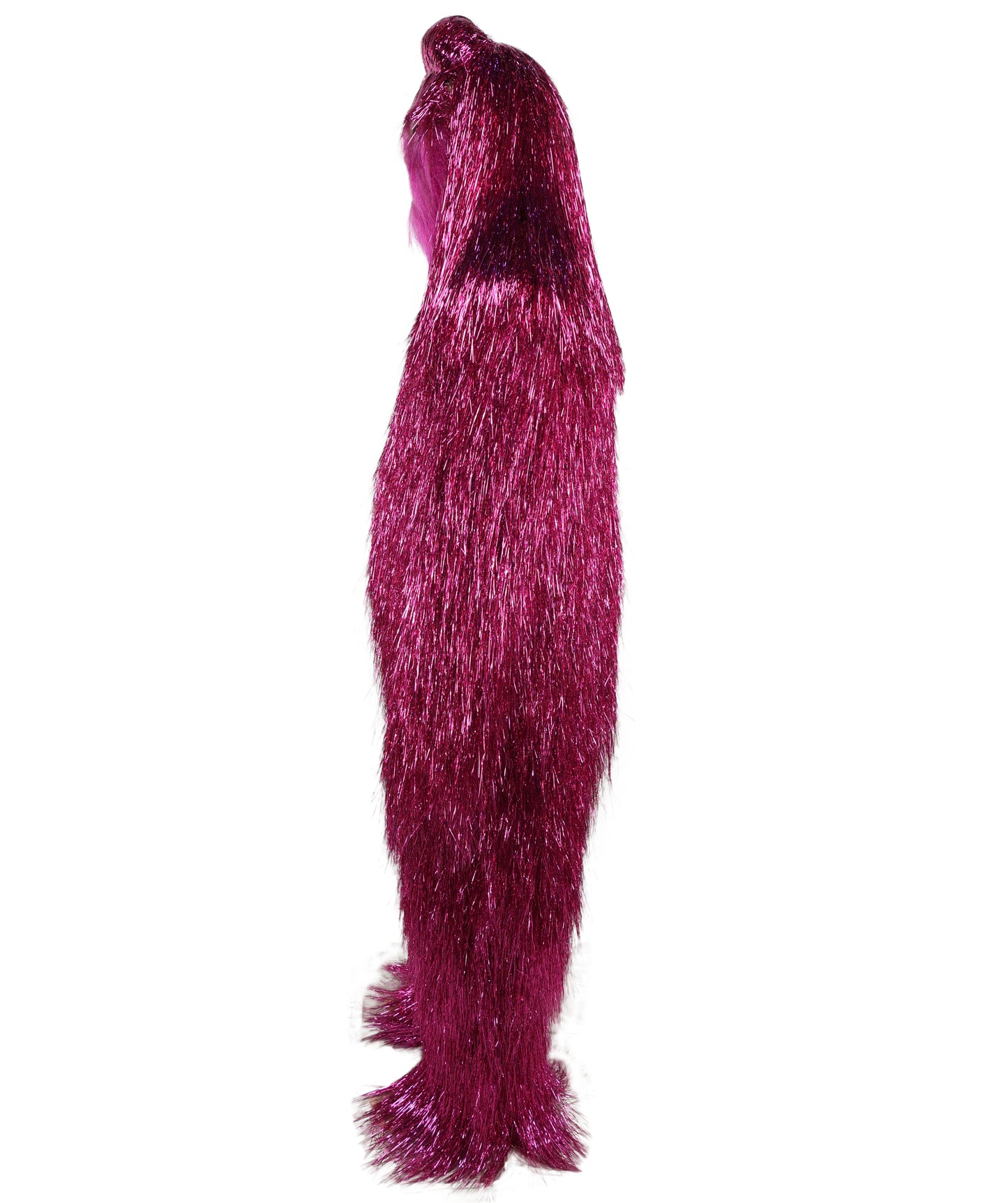 HPO UnisexTinsel Hairy Costume, Bundle & Mask Set | Full-Body Suit & Matching Mask | Long Hair Funny Costume for Halloween, Performers, Cosplay & Mascots | Multicolor Options