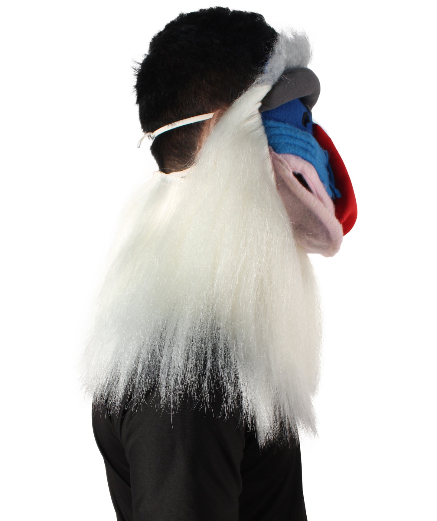 HPO Unisex Large Old Mandrill Monkey Mask | Best for Halloween | Flame-retardant Synthetic Fiber