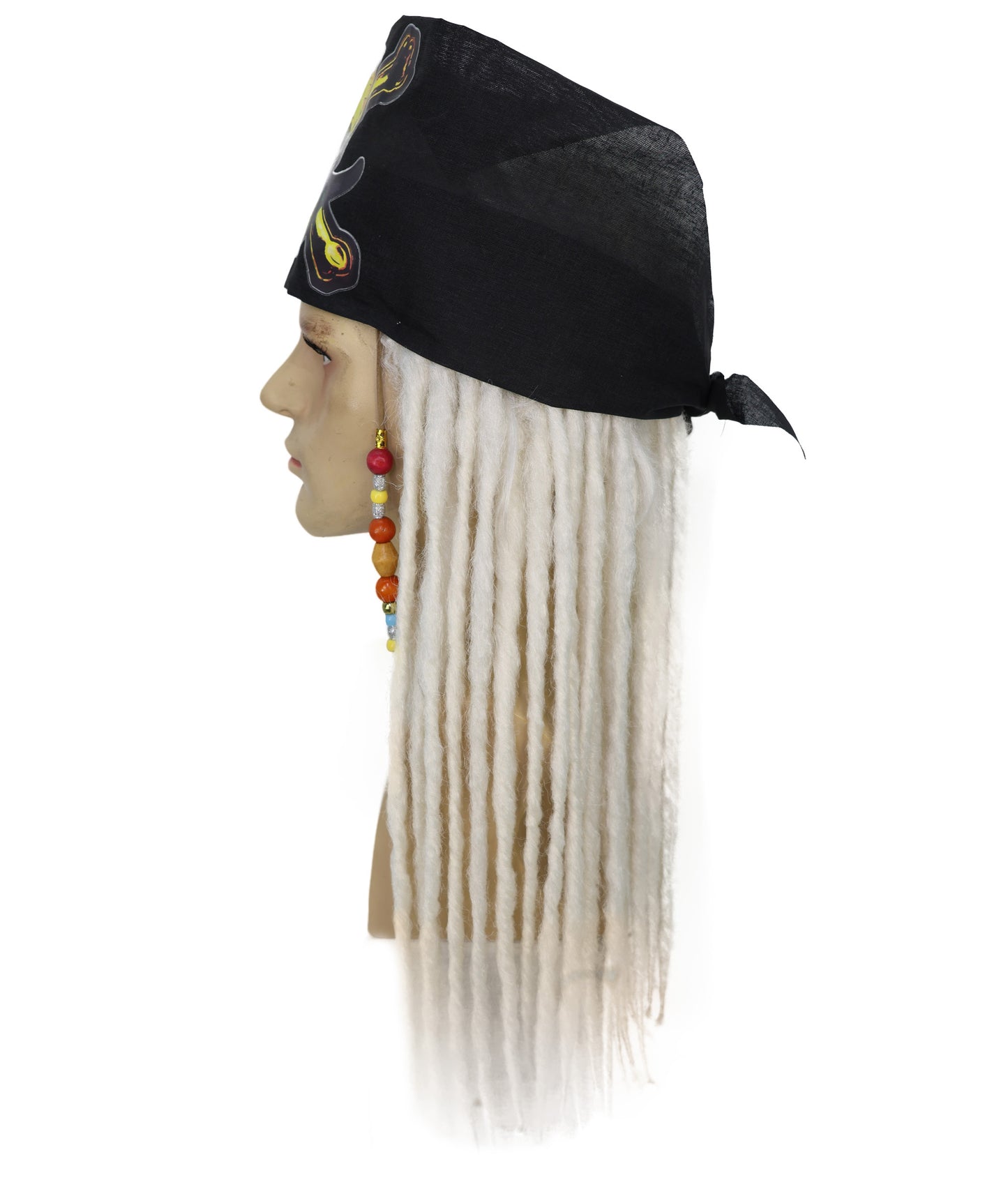 HPO Men's Pirate Dreadlocks Multicolor Options Wig | Halloween and Cosplay Wig | Flame-retardant Synthetic Fiber