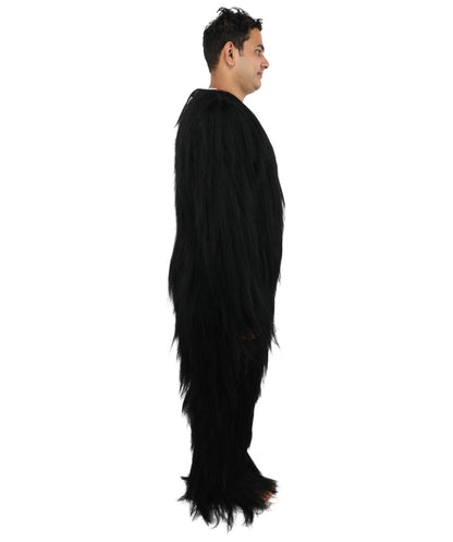 HPO  Extreme Hairy Person Two Part Costume, Mask and Bundle Set - Full-Body Hair Suit Extra-Long Costume Wig for Halloween, Cosplay & Parties - Multiple Color Options