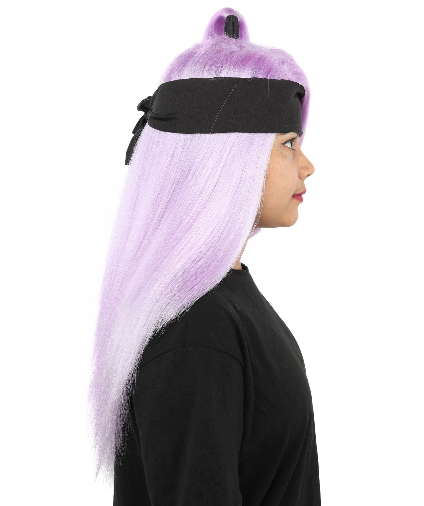 Women's High Ponytail Ninja Wig | Multiple Color Options | Create of synthetic fiber, long straight texture with top-tied fountain, breathable base | Cosplay, Halloween, theater, party, performance, costume events