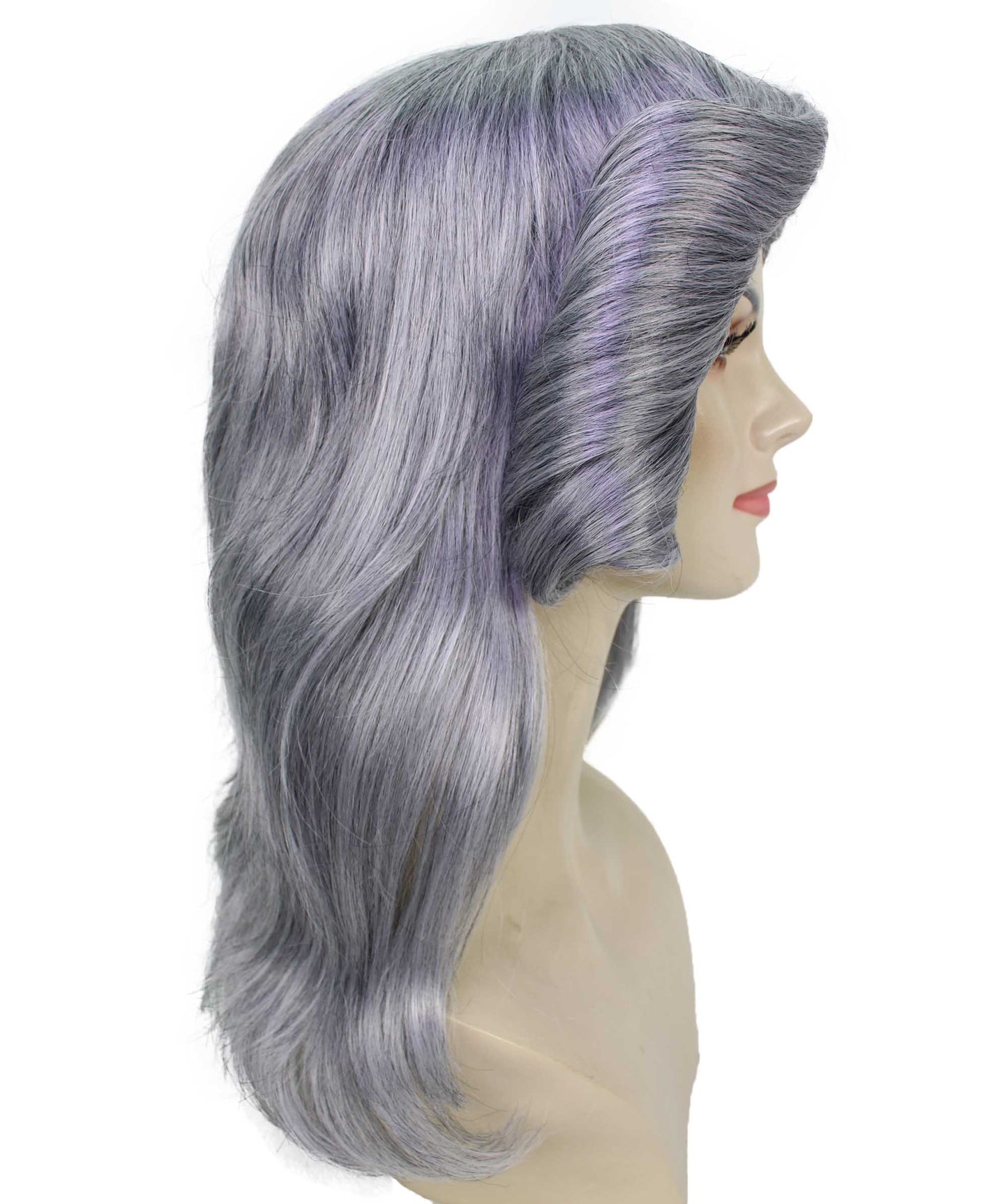 HPO Women's 70's Flick Multiple Color Retro Wig, Flame-retardant Synthetic Fiber