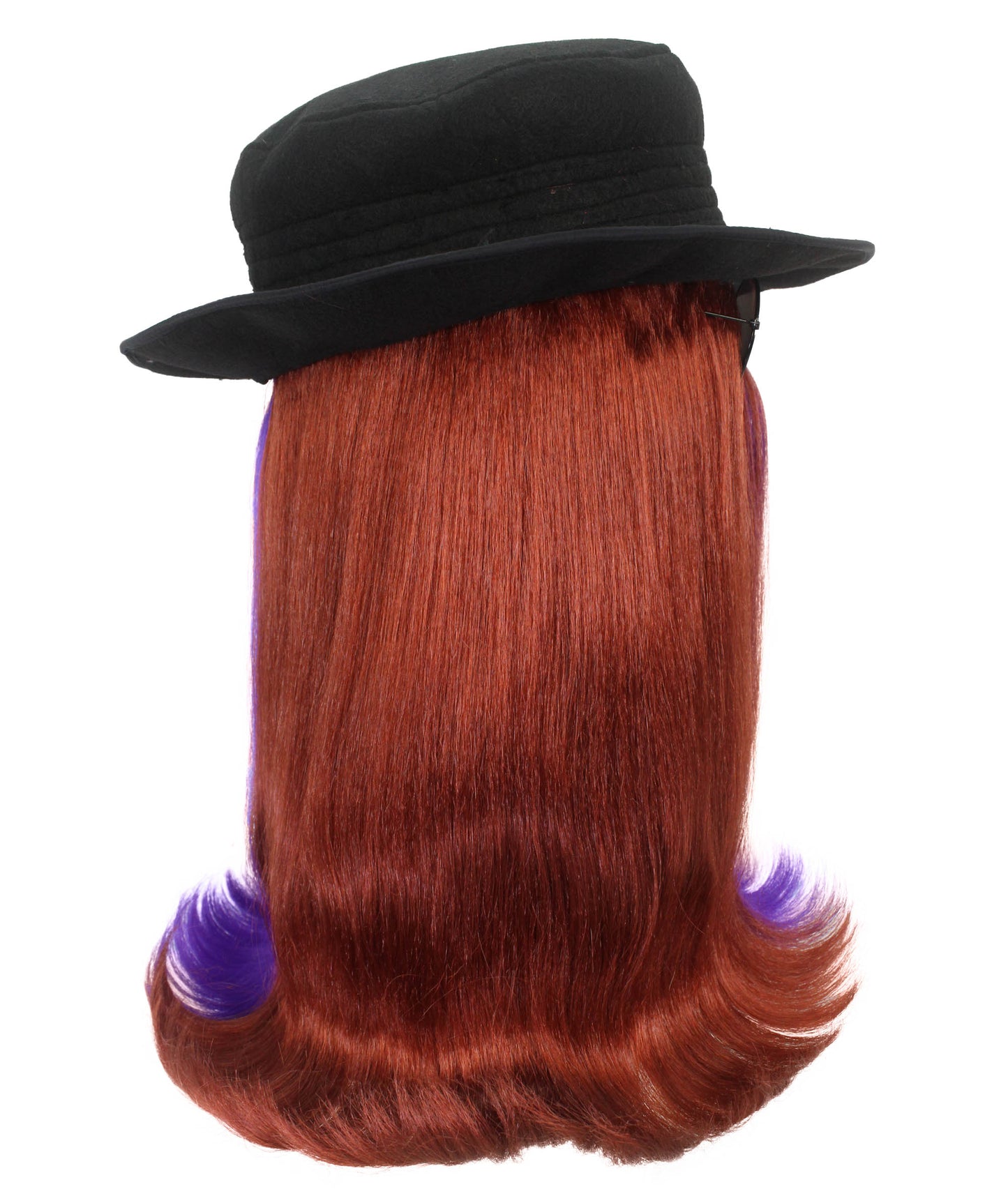 Brown & Purple Straight Creature Wig