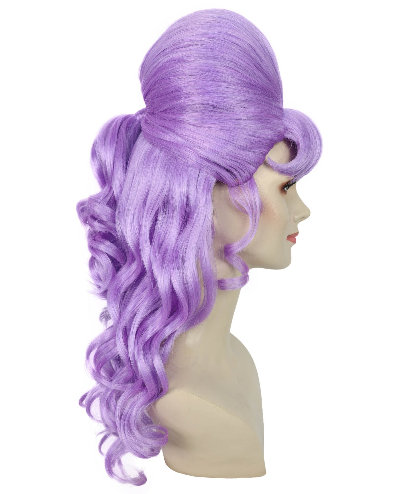 HPO Women's Class 60's Brown Half Updo Wig with Ponytail | Halloween  Wig | Flame-retardant Synthetic Fiber