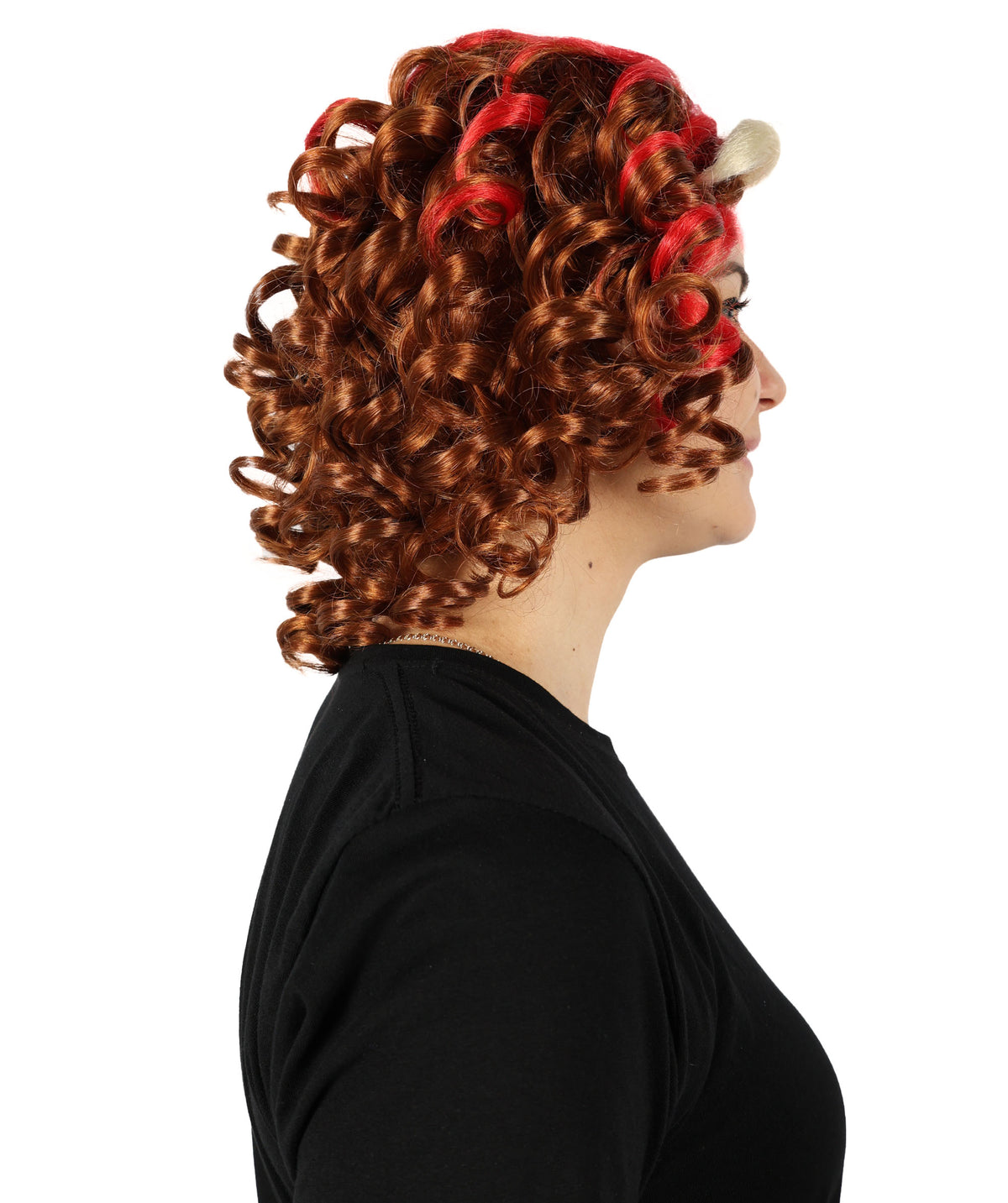 HPO Women's Vibrant 90s Pop Diva Multiple Wig Bold Curls with Iconic Style and Glamorous Volume, Premium Breathable Capless Cap
