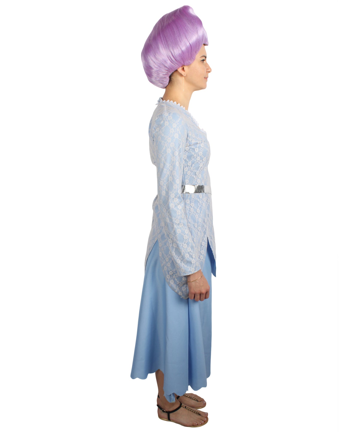 Women's Animated Fantasy Movie Fairy Godmother Fancy Bundle | Wig and Costume| Multiple Color and Size Options