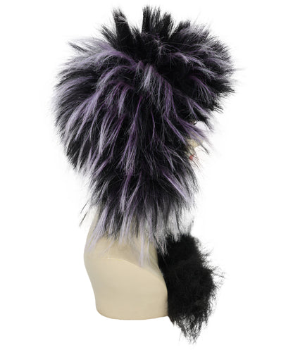HPO Women’s Natural Fur Winter Hat | Knitted Warm Beanie with Soft Fur Trim & Ear Coverage | Cozy Outdoor Cap for Cold Weather, Skiing, Snow, Travel
