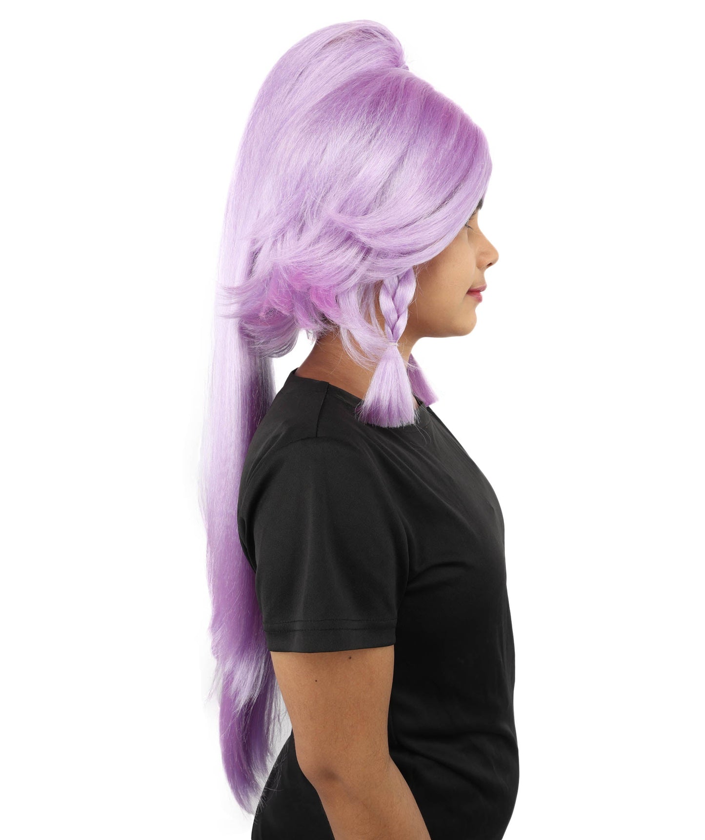 HPO Adult Women's Alien Nature Spirit Hair | Multiple Color Options | Soft Textured Bob with Beaded Braids, Heat Resistant Synthetic Fiber & Breathable Mesh | Halloween, Fantasy Roleplay, Themed Party, Theater & Carnival
