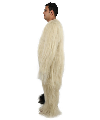 HPO  Extreme Hairy Person Two Part Costume, Mask and Bundle Set - Full-Body Hair Suit Extra-Long Costume Wig for Halloween, Cosplay & Parties - Multiple Color Options