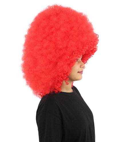 HPO Women's Giant White Glitter Afro Wig | Massive Puffy Sparkle Hair with Silver Sheen, Synthetic Fiber & Breathable Cap | Halloween, Troll Roleplay, 70s Disco Party, Theater & Funny Costume