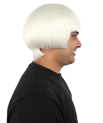 Adult Men’s Earfquake-Inspired Retro Blue Suit Costume & Multiple Bob Wig Bundle | Included sunglass | Bold Retro Look for Cosplay & Costume Events