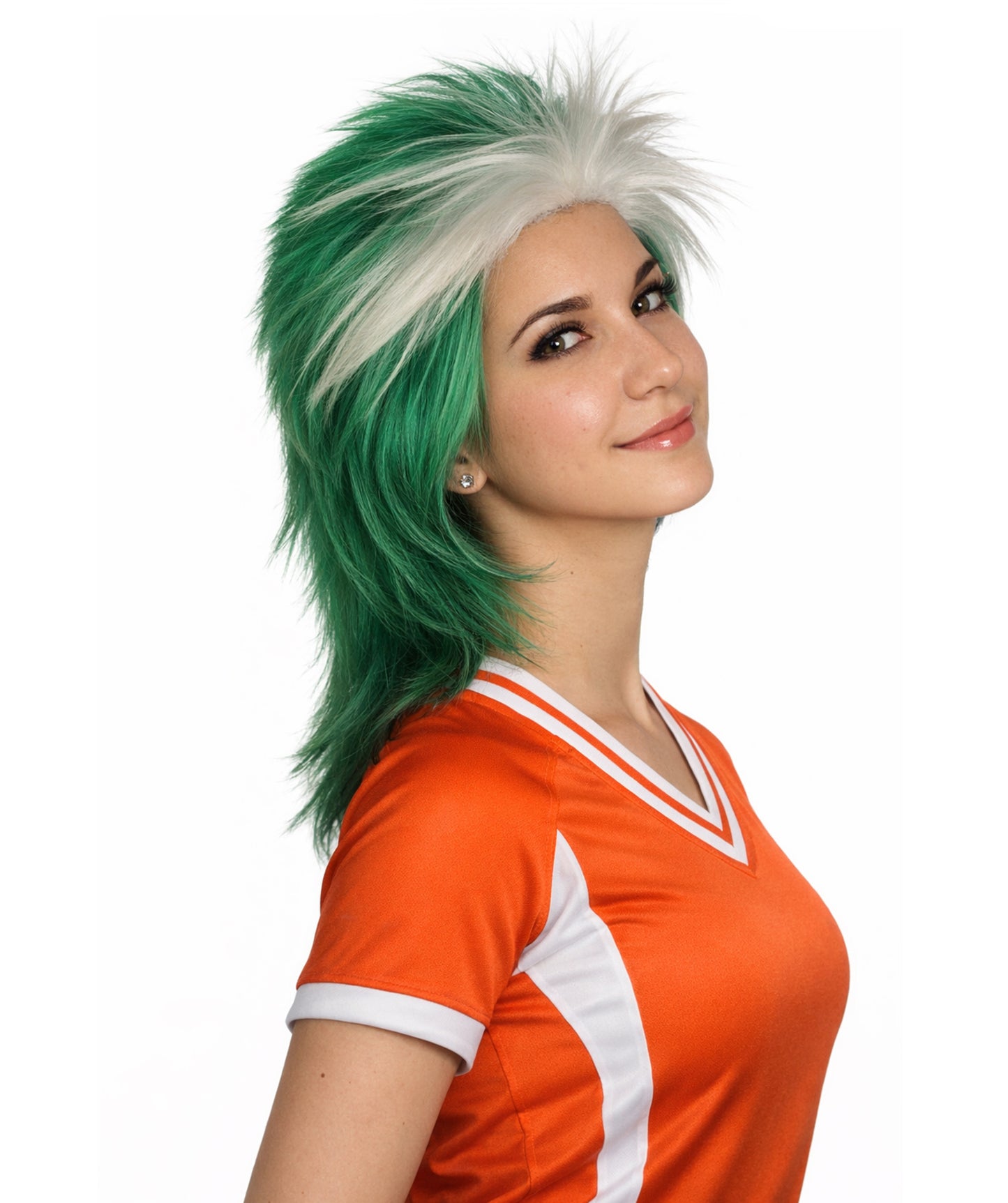 Saudi Arabia Flag Sports,80's Mullet Wig | Premium Breathable Capless Cap