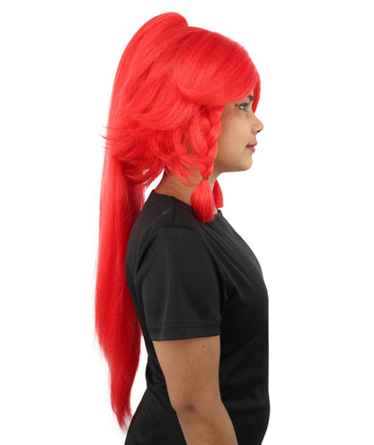 HPO Adult Women's Alien Nature Spirit Hair | Multiple Color Options | Soft Textured Bob with Beaded Braids, Heat Resistant Synthetic Fiber & Breathable Mesh | Halloween, Fantasy Roleplay, Themed Party, Theater & Carnival