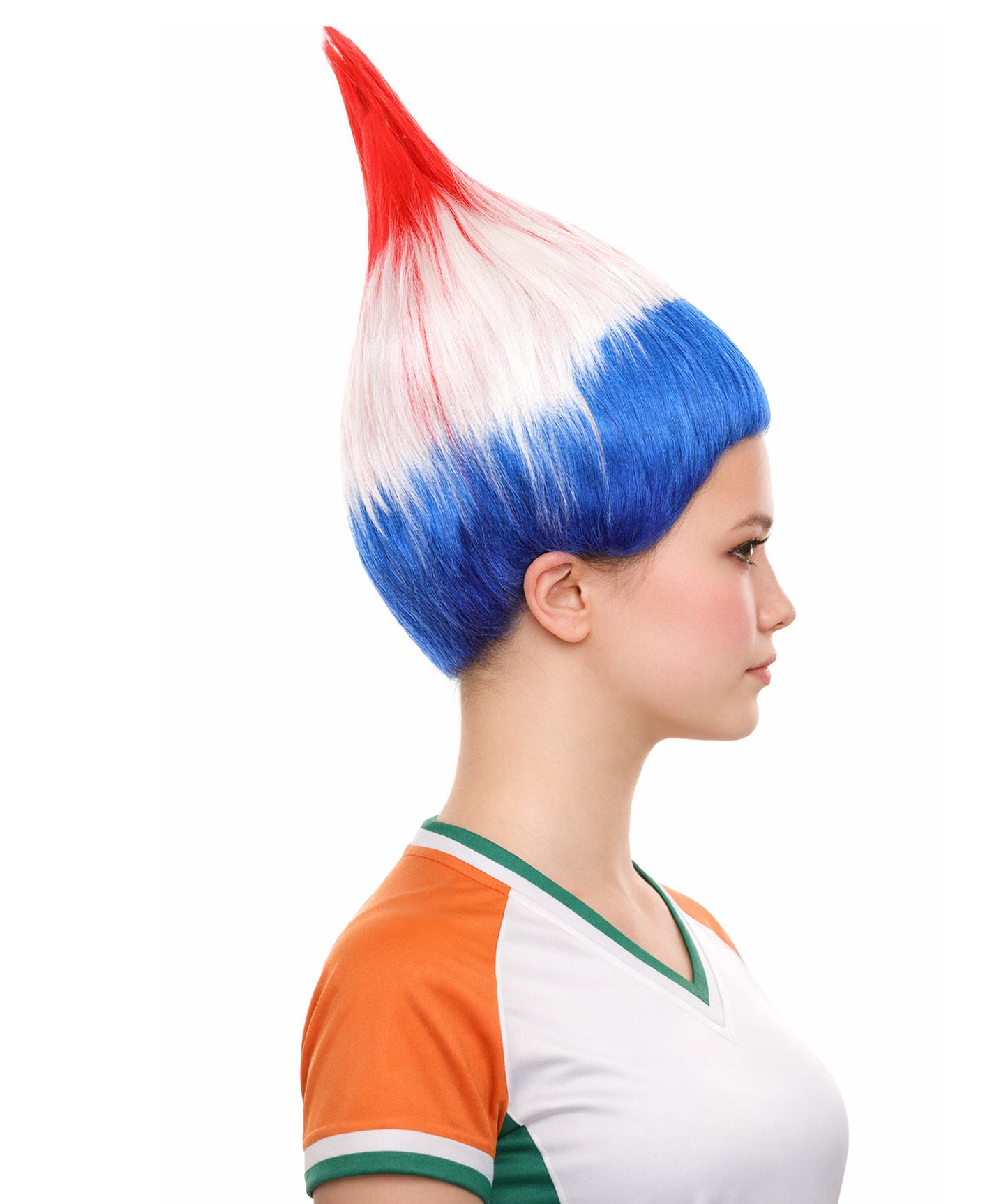 Women's  Flag Troll Wigs | Croatia | Patriotic Character Halloween Wigs | Premium Breathable Capless Cap