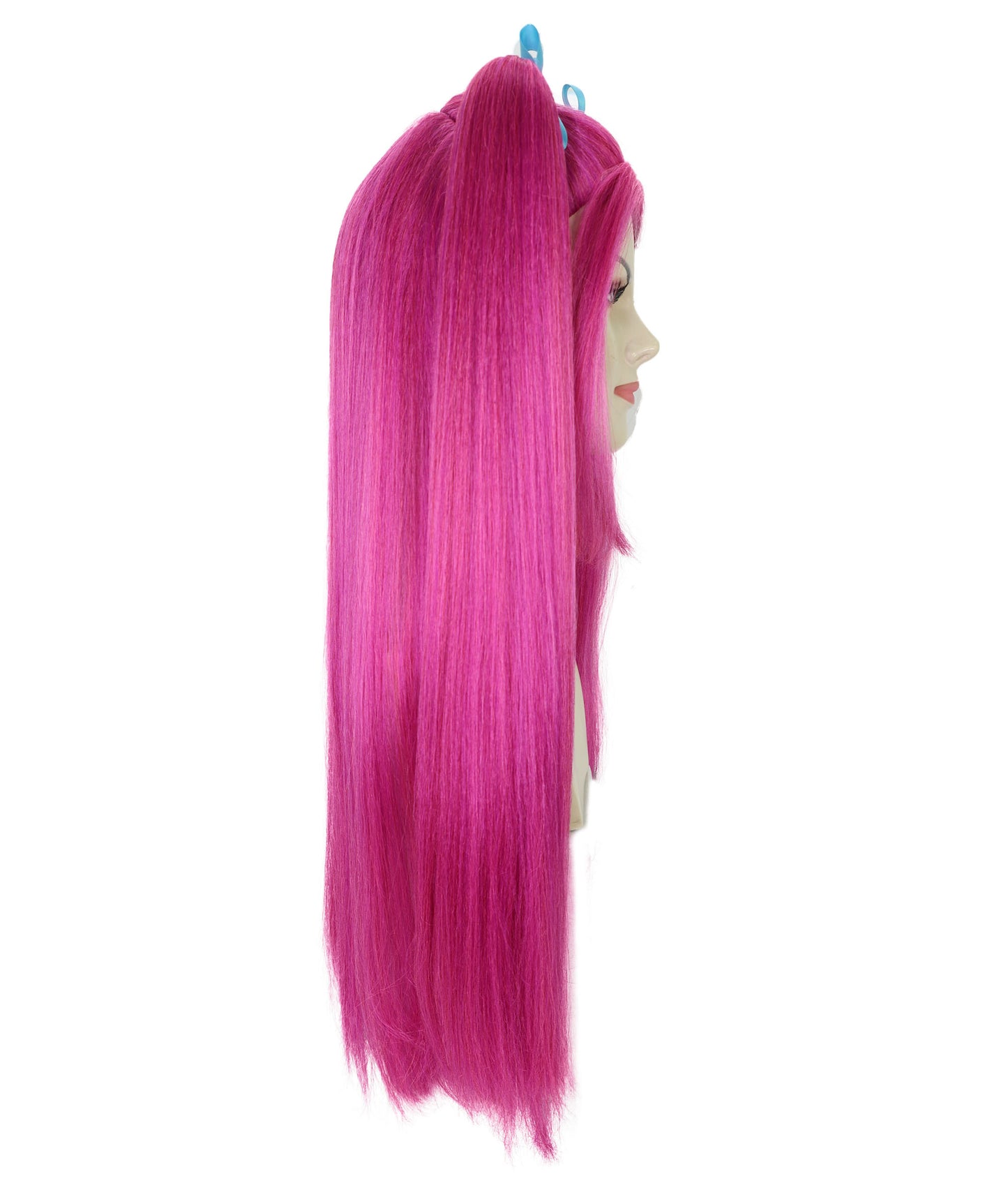 HPO Adult/Teen Women's K-pop Demon Hunters Wig Long Straight Multiple color Wig | Halloween Wig | Futuristic Pop Star Warrior Look