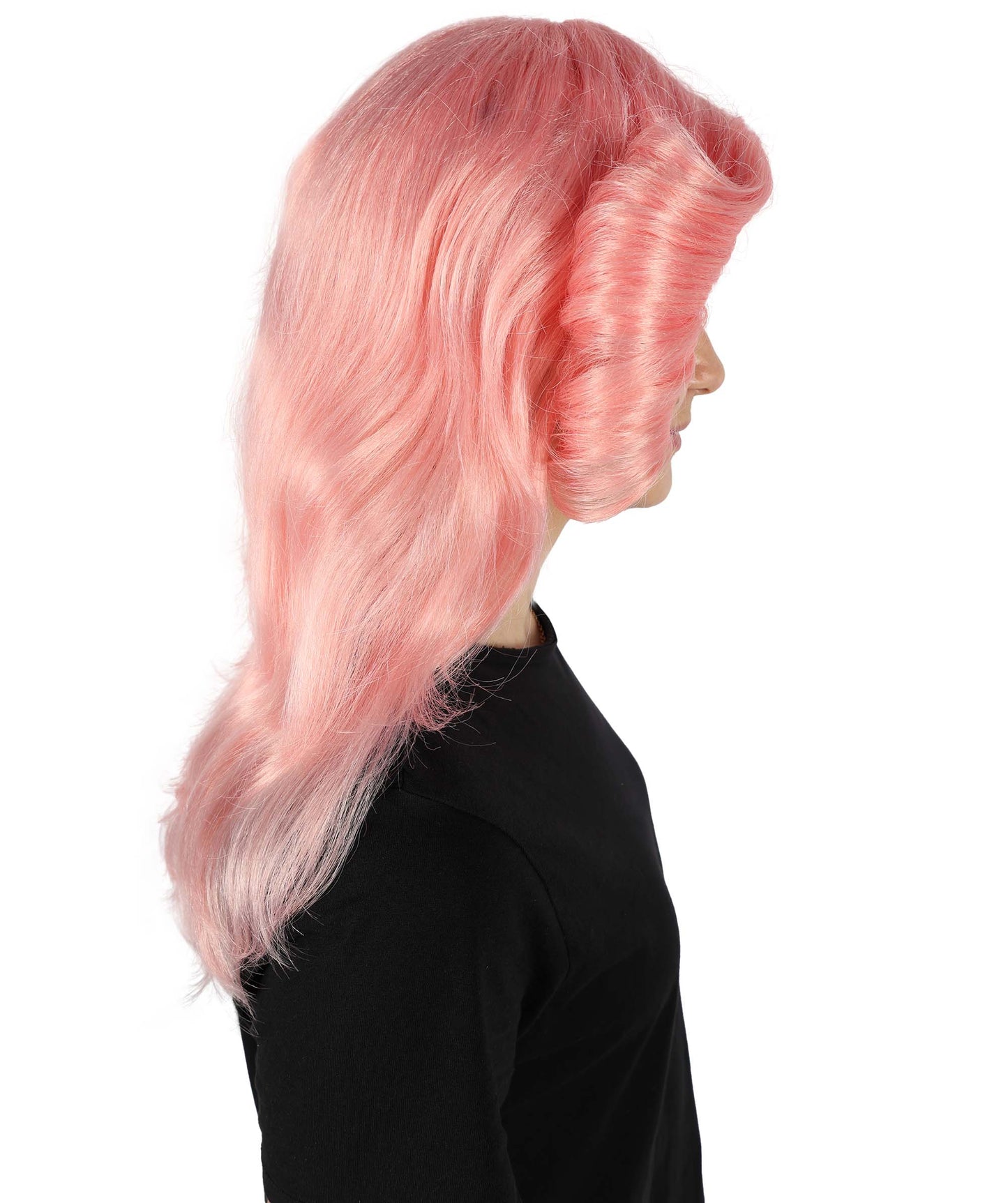 HPO Women's 70's Flick Multiple Color Retro Wig, Flame-retardant Synthetic Fiber