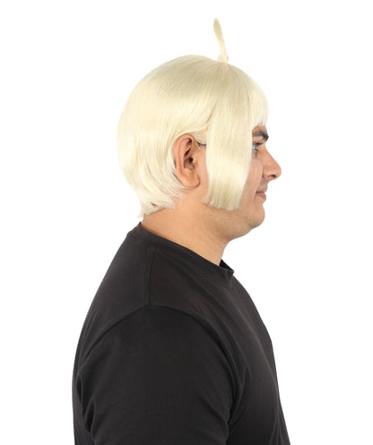 HPO Adult Men's Sleek Blunt Bob Wig | Multicolor Options | Solid color hue, create of synthetic fiber, straight smooth texture with bangs, breathable base | Party, Halloween, theater, drag, performance, costume events