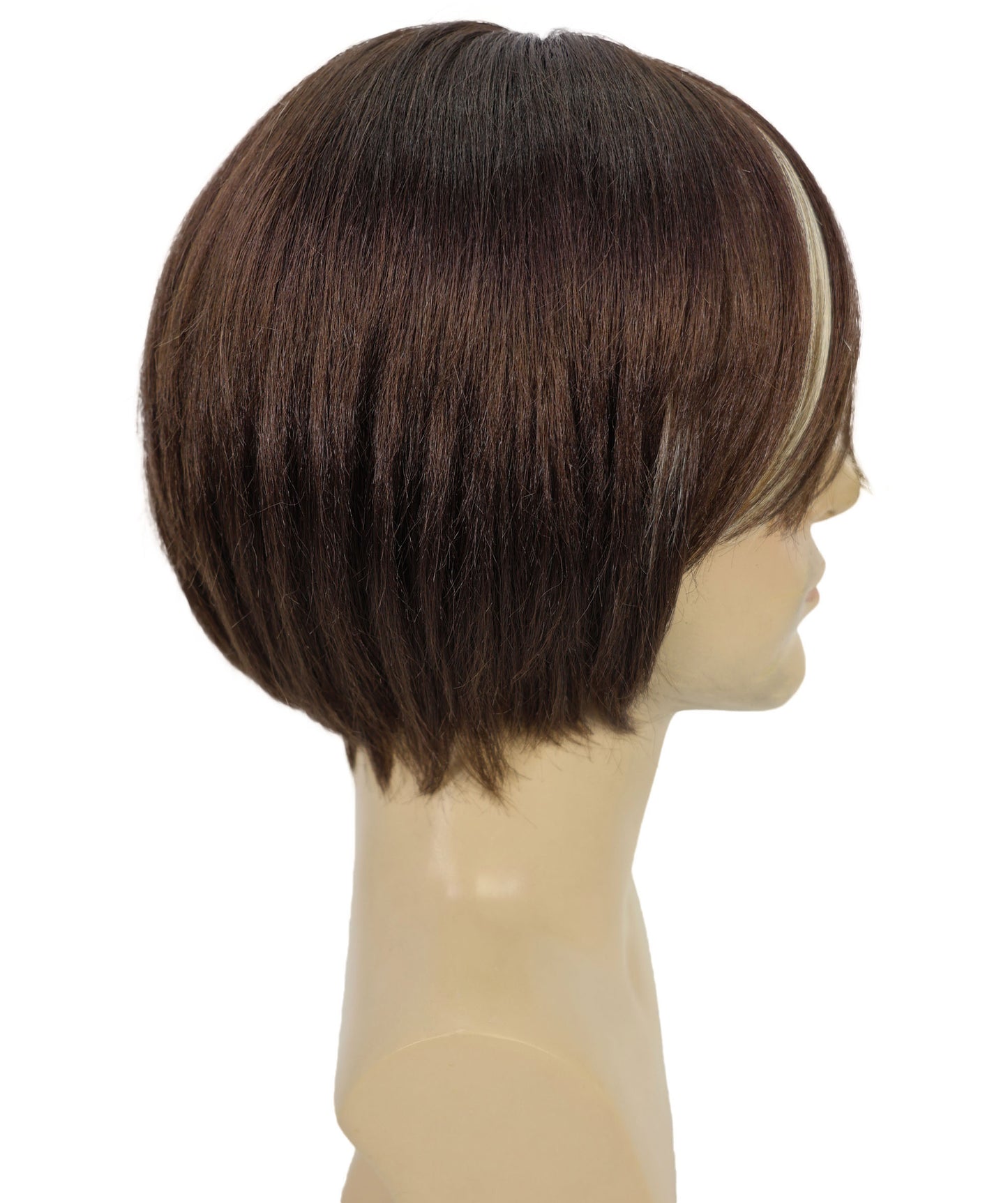 HPO Men’s Short Shaggy Hairstyle Rocker Wig | Adult Costume Party Accessory | Rock Star Inspired Wig | Breathable Capless Cap